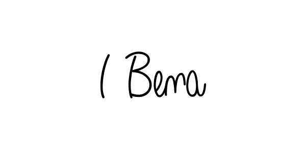 Use a signature maker to create a handwritten signature online. With this signature software, you can design (Angelique-Rose-font-FFP) your own signature for name I Bena. I Bena signature style 5 images and pictures png