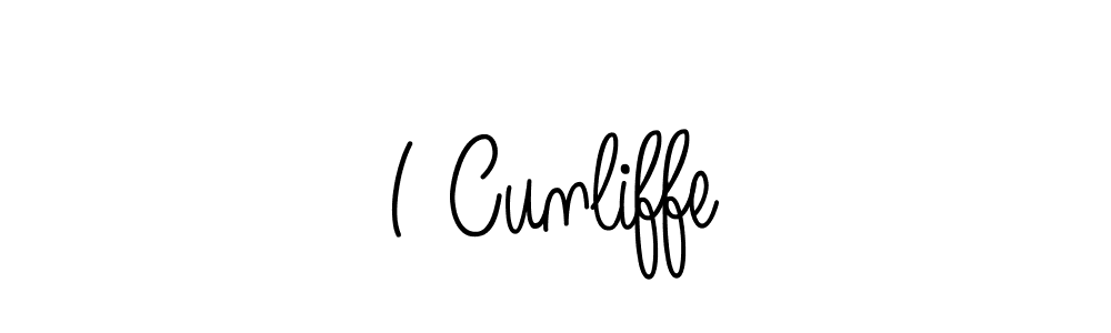 You should practise on your own different ways (Angelique-Rose-font-FFP) to write your name (I Cunliffe) in signature. don't let someone else do it for you. I Cunliffe signature style 5 images and pictures png