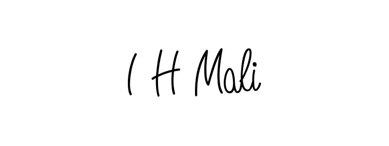 You should practise on your own different ways (Angelique-Rose-font-FFP) to write your name (I H Mali) in signature. don't let someone else do it for you. I H Mali signature style 5 images and pictures png