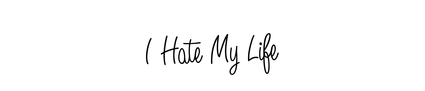 It looks lik you need a new signature style for name I Hate My Life. Design unique handwritten (Angelique-Rose-font-FFP) signature with our free signature maker in just a few clicks. I Hate My Life signature style 5 images and pictures png