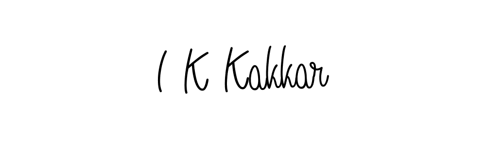 How to make I K Kakkar name signature. Use Angelique-Rose-font-FFP style for creating short signs online. This is the latest handwritten sign. I K Kakkar signature style 5 images and pictures png