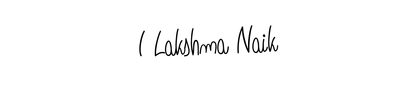 Use a signature maker to create a handwritten signature online. With this signature software, you can design (Angelique-Rose-font-FFP) your own signature for name I Lakshma Naik. I Lakshma Naik signature style 5 images and pictures png