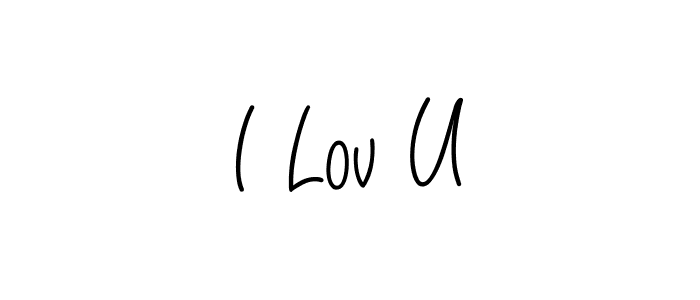 How to Draw I Lov U signature style? Angelique-Rose-font-FFP is a latest design signature styles for name I Lov U. I Lov U signature style 5 images and pictures png