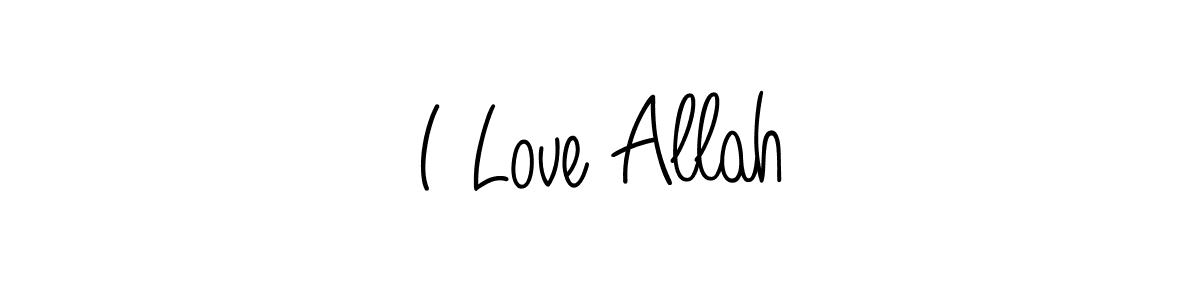 Make a beautiful signature design for name I Love Allah. With this signature (Angelique-Rose-font-FFP) style, you can create a handwritten signature for free. I Love Allah signature style 5 images and pictures png