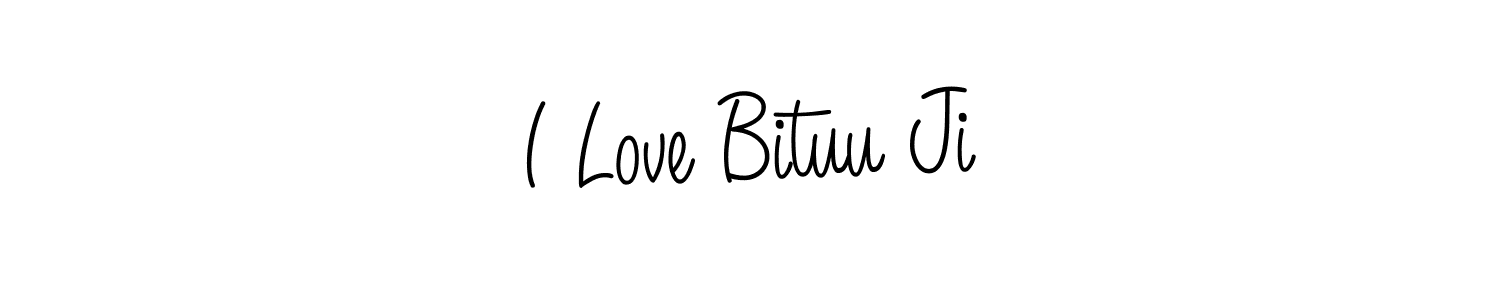 How to make I Love Bituu Ji signature? Angelique-Rose-font-FFP is a professional autograph style. Create handwritten signature for I Love Bituu Ji name. I Love Bituu Ji signature style 5 images and pictures png