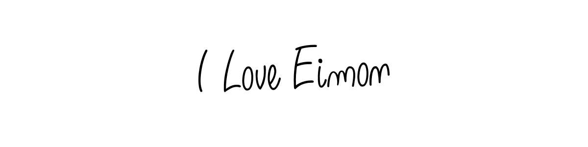 You should practise on your own different ways (Angelique-Rose-font-FFP) to write your name (I Love Eimon) in signature. don't let someone else do it for you. I Love Eimon signature style 5 images and pictures png