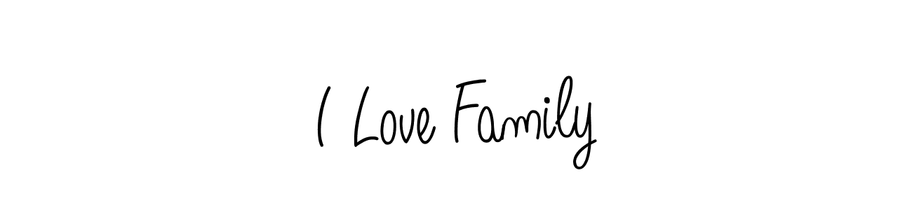 How to make I Love Family signature? Angelique-Rose-font-FFP is a professional autograph style. Create handwritten signature for I Love Family name. I Love Family signature style 5 images and pictures png
