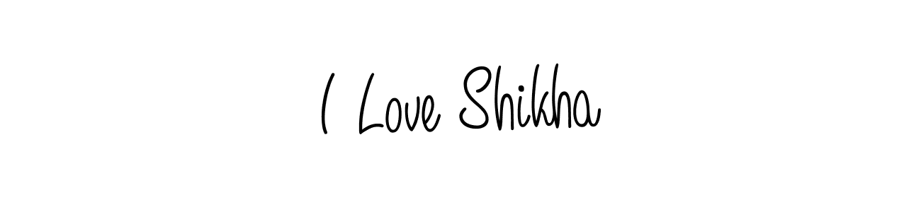 Also we have I Love Shikha name is the best signature style. Create professional handwritten signature collection using Angelique-Rose-font-FFP autograph style. I Love Shikha signature style 5 images and pictures png