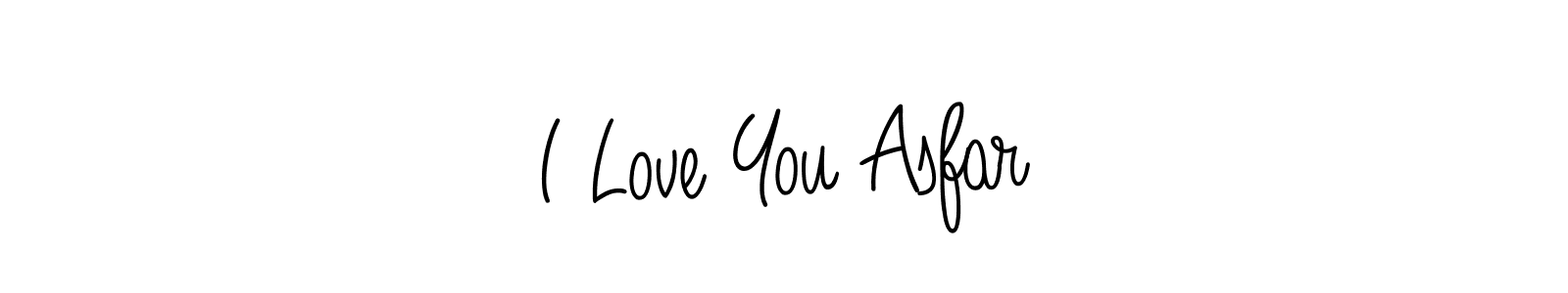 Also we have I Love You Asfar name is the best signature style. Create professional handwritten signature collection using Angelique-Rose-font-FFP autograph style. I Love You Asfar signature style 5 images and pictures png