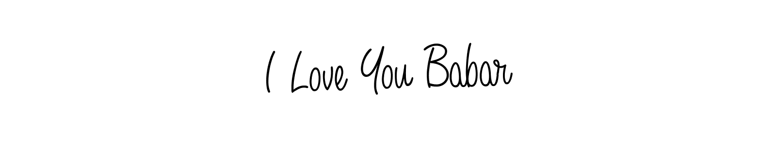 Design your own signature with our free online signature maker. With this signature software, you can create a handwritten (Angelique-Rose-font-FFP) signature for name I Love You Babar. I Love You Babar signature style 5 images and pictures png