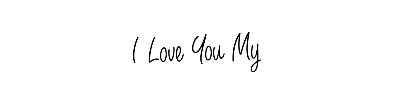 The best way (Angelique-Rose-font-FFP) to make a short signature is to pick only two or three words in your name. The name I Love You My include a total of six letters. For converting this name. I Love You My signature style 5 images and pictures png