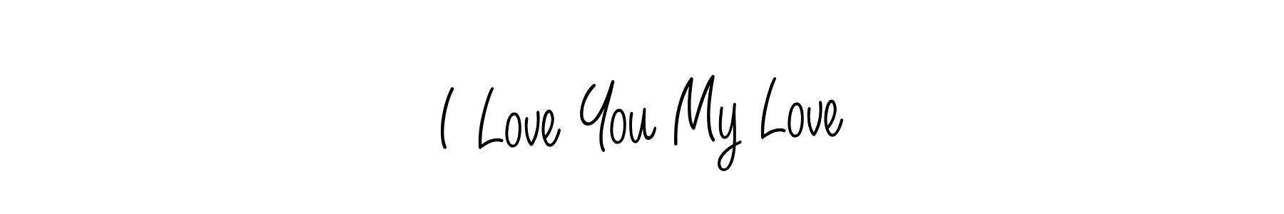 if you are searching for the best signature style for your name I Love You My Love. so please give up your signature search. here we have designed multiple signature styles  using Angelique-Rose-font-FFP. I Love You My Love signature style 5 images and pictures png