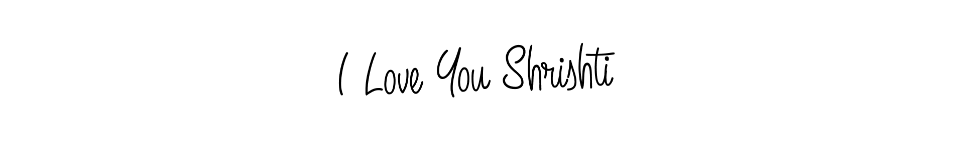 The best way (Angelique-Rose-font-FFP) to make a short signature is to pick only two or three words in your name. The name I Love You Shrishti include a total of six letters. For converting this name. I Love You Shrishti signature style 5 images and pictures png