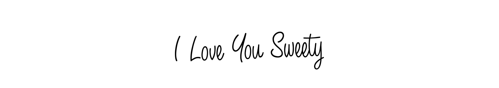 if you are searching for the best signature style for your name I Love You Sweety. so please give up your signature search. here we have designed multiple signature styles  using Angelique-Rose-font-FFP. I Love You Sweety signature style 5 images and pictures png