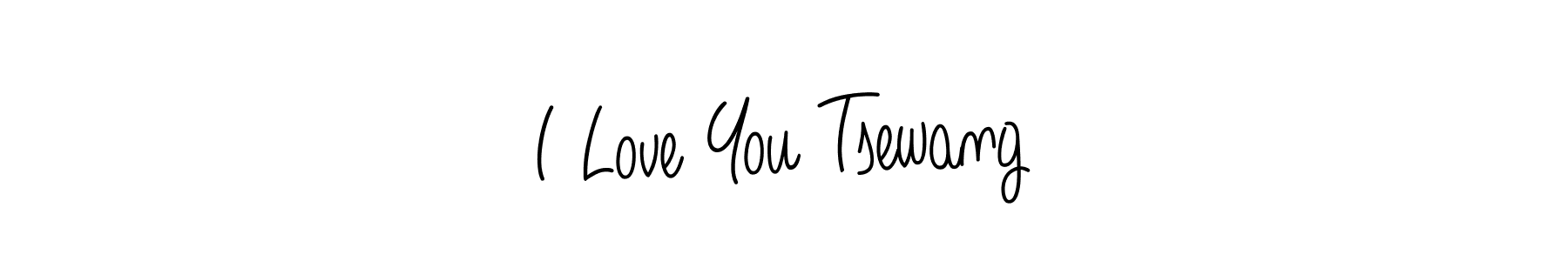 Design your own signature with our free online signature maker. With this signature software, you can create a handwritten (Angelique-Rose-font-FFP) signature for name I Love You Tsewang. I Love You Tsewang signature style 5 images and pictures png