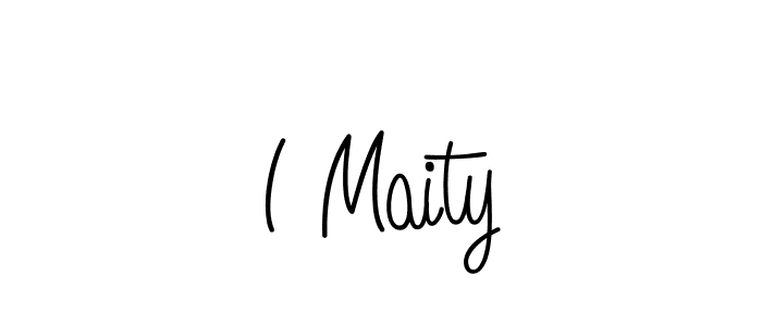 You should practise on your own different ways (Angelique-Rose-font-FFP) to write your name (I Maity) in signature. don't let someone else do it for you. I Maity signature style 5 images and pictures png