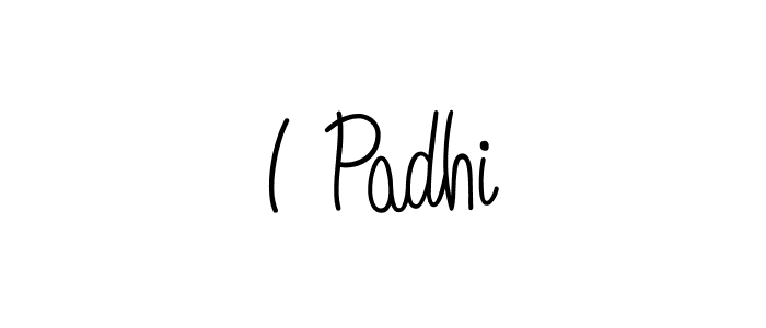 How to make I Padhi name signature. Use Angelique-Rose-font-FFP style for creating short signs online. This is the latest handwritten sign. I Padhi signature style 5 images and pictures png