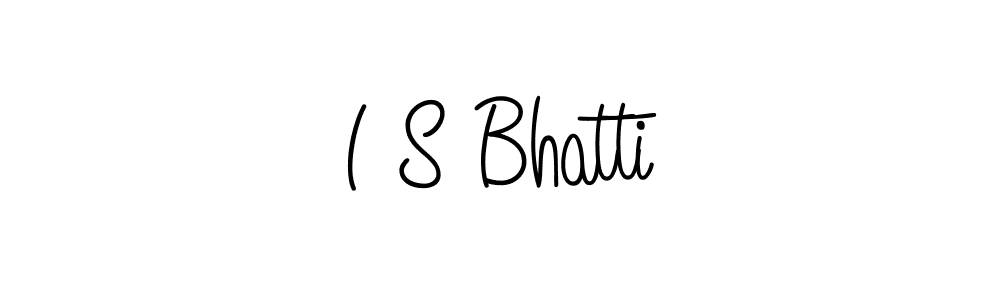 How to make I S Bhatti name signature. Use Angelique-Rose-font-FFP style for creating short signs online. This is the latest handwritten sign. I S Bhatti signature style 5 images and pictures png