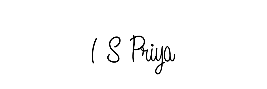 You should practise on your own different ways (Angelique-Rose-font-FFP) to write your name (I S Priya) in signature. don't let someone else do it for you. I S Priya signature style 5 images and pictures png