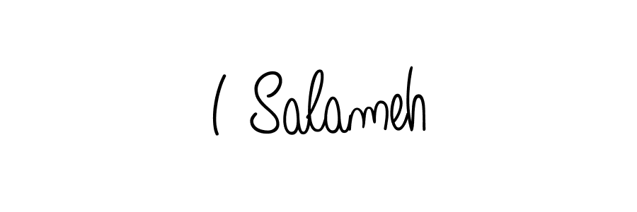 Use a signature maker to create a handwritten signature online. With this signature software, you can design (Angelique-Rose-font-FFP) your own signature for name I Salameh. I Salameh signature style 5 images and pictures png