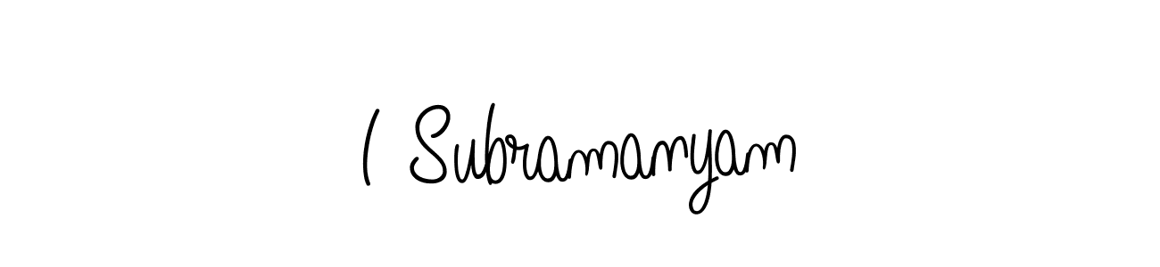 Create a beautiful signature design for name I Subramanyam. With this signature (Angelique-Rose-font-FFP) fonts, you can make a handwritten signature for free. I Subramanyam signature style 5 images and pictures png