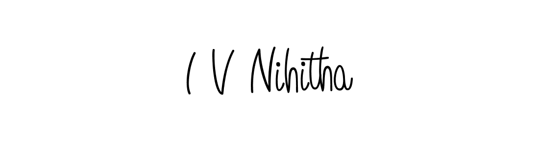 Once you've used our free online signature maker to create your best signature Angelique-Rose-font-FFP style, it's time to enjoy all of the benefits that I V Nihitha name signing documents. I V Nihitha signature style 5 images and pictures png