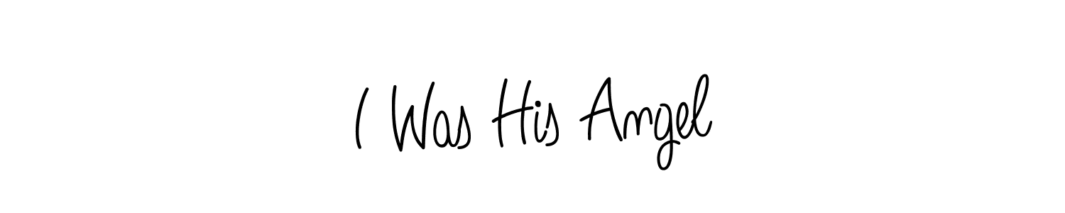 The best way (Angelique-Rose-font-FFP) to make a short signature is to pick only two or three words in your name. The name I Was His Angel include a total of six letters. For converting this name. I Was His Angel signature style 5 images and pictures png