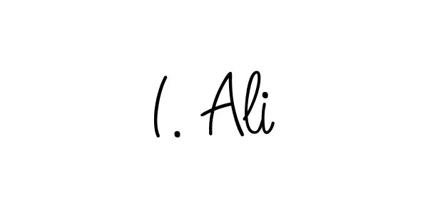 You should practise on your own different ways (Angelique-Rose-font-FFP) to write your name (I. Ali) in signature. don't let someone else do it for you. I. Ali signature style 5 images and pictures png