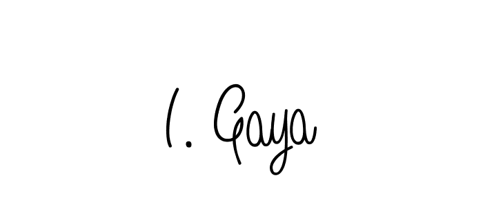 I. Gaya stylish signature style. Best Handwritten Sign (Angelique-Rose-font-FFP) for my name. Handwritten Signature Collection Ideas for my name I. Gaya. I. Gaya signature style 5 images and pictures png