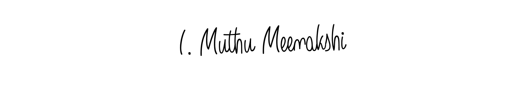 Use a signature maker to create a handwritten signature online. With this signature software, you can design (Angelique-Rose-font-FFP) your own signature for name I. Muthu Meenakshi. I. Muthu Meenakshi signature style 5 images and pictures png