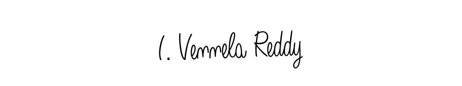 How to make I. Vennela Reddy name signature. Use Angelique-Rose-font-FFP style for creating short signs online. This is the latest handwritten sign. I. Vennela Reddy signature style 5 images and pictures png