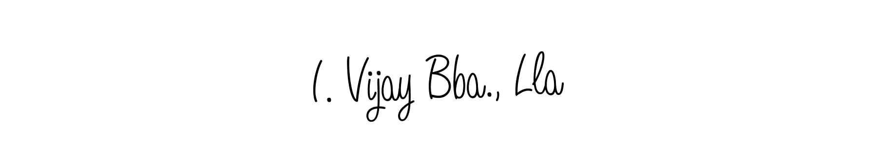 Use a signature maker to create a handwritten signature online. With this signature software, you can design (Angelique-Rose-font-FFP) your own signature for name I. Vijay Bba., Lla. I. Vijay Bba., Lla signature style 5 images and pictures png