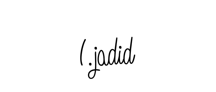 The best way (Angelique-Rose-font-FFP) to make a short signature is to pick only two or three words in your name. The name I.jadid include a total of six letters. For converting this name. I.jadid signature style 5 images and pictures png