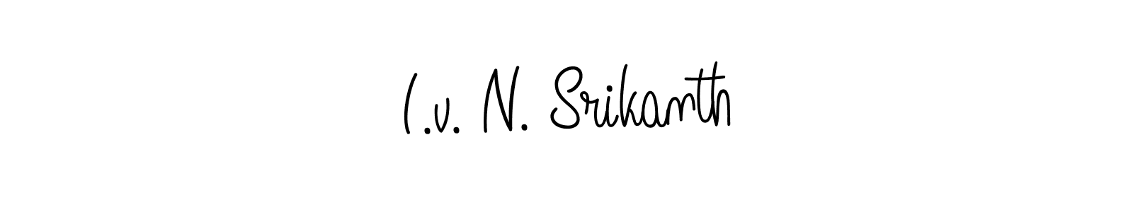 Design your own signature with our free online signature maker. With this signature software, you can create a handwritten (Angelique-Rose-font-FFP) signature for name I.v. N. Srikanth. I.v. N. Srikanth signature style 5 images and pictures png