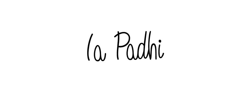 Design your own signature with our free online signature maker. With this signature software, you can create a handwritten (Angelique-Rose-font-FFP) signature for name Ia Padhi. Ia Padhi signature style 5 images and pictures png