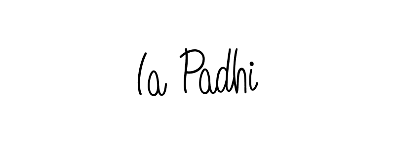 Design your own signature with our free online signature maker. With this signature software, you can create a handwritten (Angelique-Rose-font-FFP) signature for name Ia Padhi. Ia Padhi signature style 5 images and pictures png