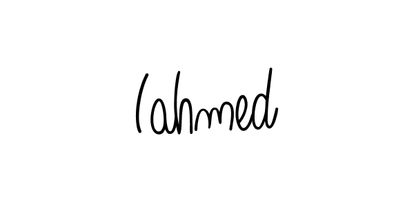 How to make Iahmed name signature. Use Angelique-Rose-font-FFP style for creating short signs online. This is the latest handwritten sign. Iahmed signature style 5 images and pictures png