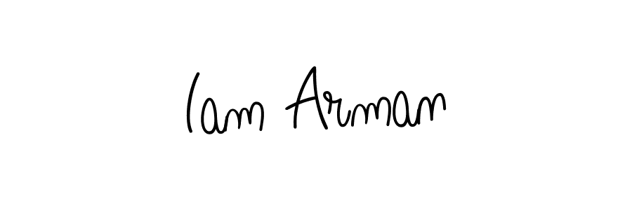 How to make Iam Arman name signature. Use Angelique-Rose-font-FFP style for creating short signs online. This is the latest handwritten sign. Iam Arman signature style 5 images and pictures png