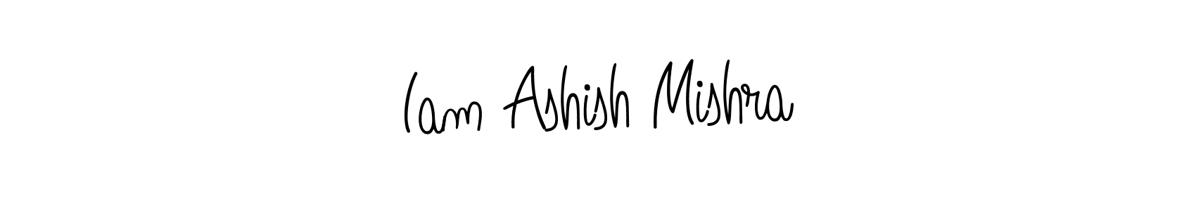 The best way (Angelique-Rose-font-FFP) to make a short signature is to pick only two or three words in your name. The name Iam Ashish Mishra include a total of six letters. For converting this name. Iam Ashish Mishra signature style 5 images and pictures png