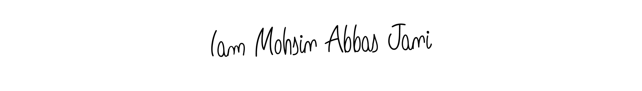 You should practise on your own different ways (Angelique-Rose-font-FFP) to write your name (Iam Mohsin Abbas Jani) in signature. don't let someone else do it for you. Iam Mohsin Abbas Jani signature style 5 images and pictures png