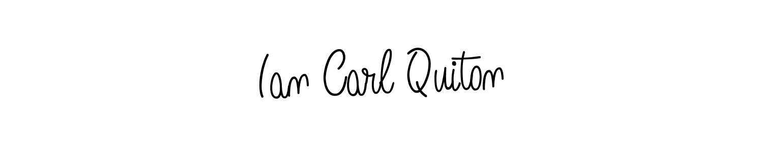 Design your own signature with our free online signature maker. With this signature software, you can create a handwritten (Angelique-Rose-font-FFP) signature for name Ian Carl Quiton. Ian Carl Quiton signature style 5 images and pictures png