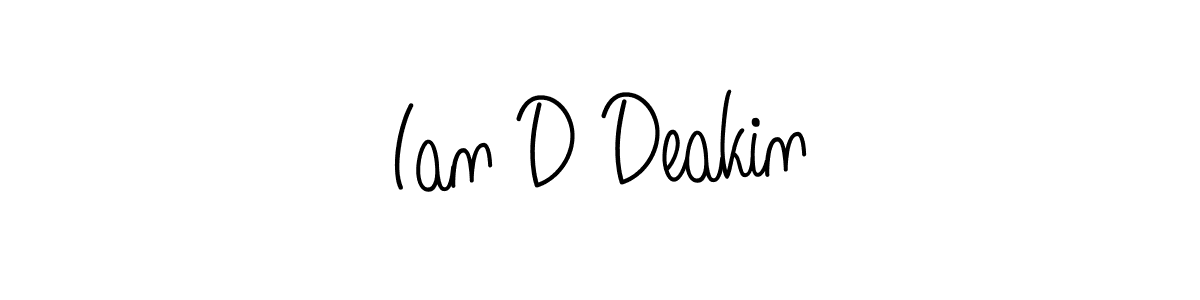 Make a beautiful signature design for name Ian D Deakin. With this signature (Angelique-Rose-font-FFP) style, you can create a handwritten signature for free. Ian D Deakin signature style 5 images and pictures png