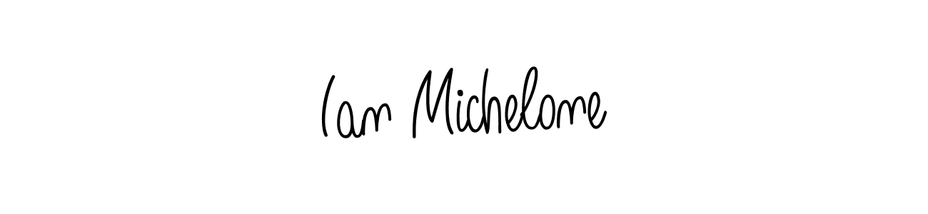 You should practise on your own different ways (Angelique-Rose-font-FFP) to write your name (Ian Michelone) in signature. don't let someone else do it for you. Ian Michelone signature style 5 images and pictures png