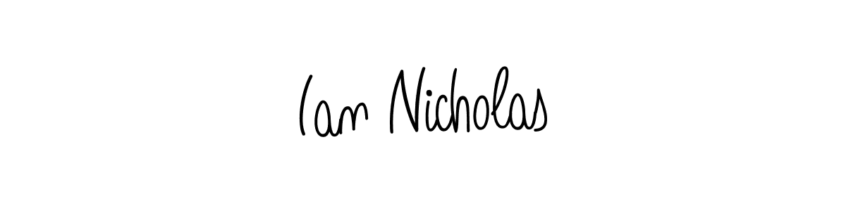 How to make Ian Nicholas name signature. Use Angelique-Rose-font-FFP style for creating short signs online. This is the latest handwritten sign. Ian Nicholas signature style 5 images and pictures png