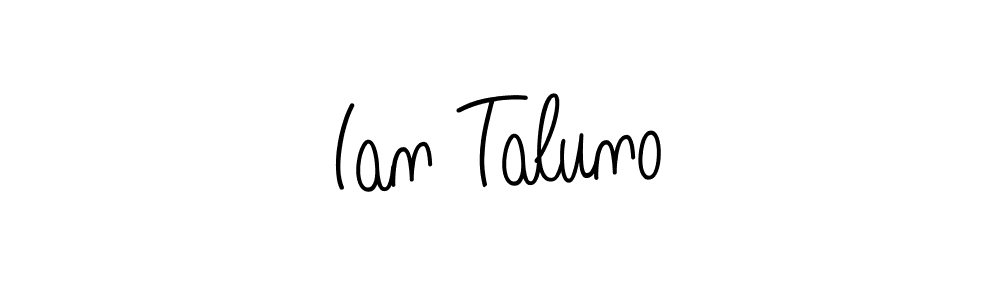 Use a signature maker to create a handwritten signature online. With this signature software, you can design (Angelique-Rose-font-FFP) your own signature for name Ian Taluno. Ian Taluno signature style 5 images and pictures png