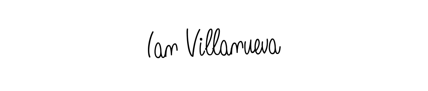 Ian Villanueva stylish signature style. Best Handwritten Sign (Angelique-Rose-font-FFP) for my name. Handwritten Signature Collection Ideas for my name Ian Villanueva. Ian Villanueva signature style 5 images and pictures png