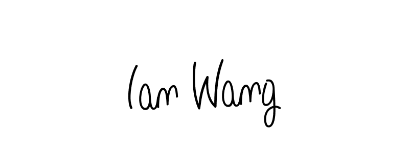 The best way (Angelique-Rose-font-FFP) to make a short signature is to pick only two or three words in your name. The name Ian Wang include a total of six letters. For converting this name. Ian Wang signature style 5 images and pictures png