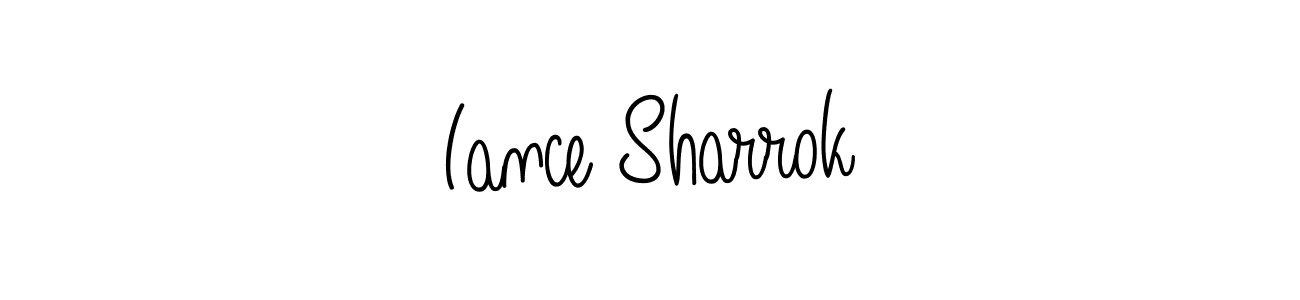 Use a signature maker to create a handwritten signature online. With this signature software, you can design (Angelique-Rose-font-FFP) your own signature for name Iance Sharrok. Iance Sharrok signature style 5 images and pictures png