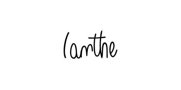 You should practise on your own different ways (Angelique-Rose-font-FFP) to write your name (Ianthe) in signature. don't let someone else do it for you. Ianthe signature style 5 images and pictures png