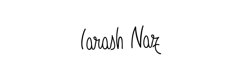 You should practise on your own different ways (Angelique-Rose-font-FFP) to write your name (Iarash Naz) in signature. don't let someone else do it for you. Iarash Naz signature style 5 images and pictures png